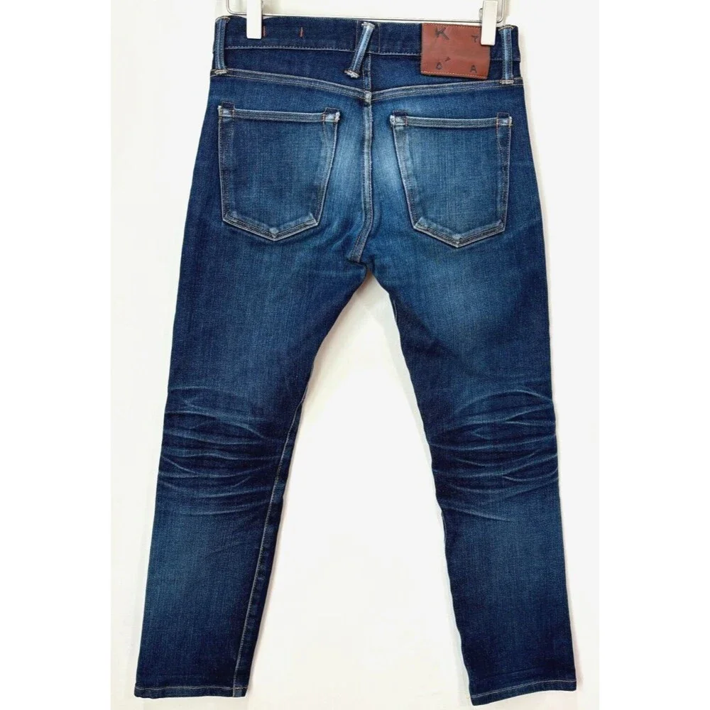 Hiroshi Kato Jeans Mens 28x32 Selvedge Denim Needle Skinny Stretch Raw Wash